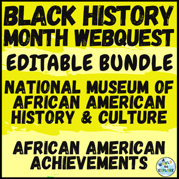 Preview of BUNDLE Black History Month Research Activity for Independent Work Sub Plans