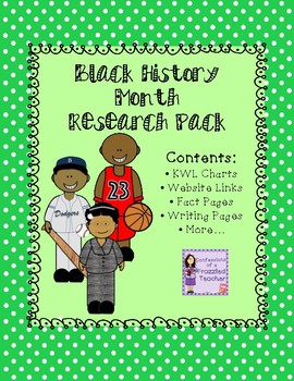 Preview of Black History Month Research Pack