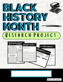 Preview of Black History Month Research Project | PRINT AND DIGITAL | Famous Black American