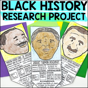 Preview of Black History Month Research Project & Reading Passages