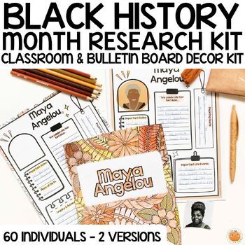 Preview of Black History Month Research Projects & Posters, Classroom Decor