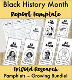 Black History Month- Research Report Templates- Trifold- M