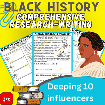 Preview of Black History Month Research Writing Activities, Comprehension for 10 Influence