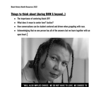 Preview of Black History Month Resources Doc Freebie 