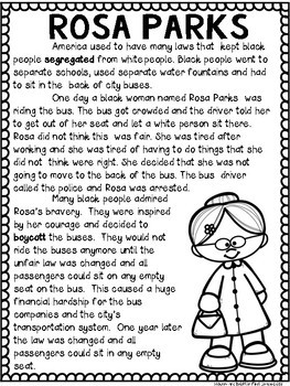 rosa parks black history month by sunny and bright in primary tpt
