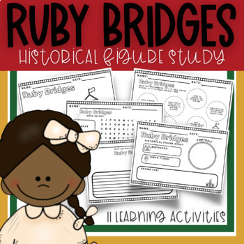 Preview of Black History Month - Ruby Bridges Historical Figure Study First Grade