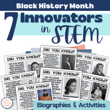 Preview of Black History Month STEM Biography Bundle