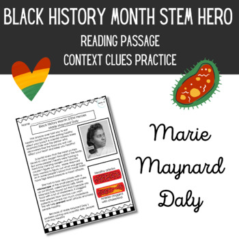 Preview of Black History Month STEM Hero Context Clues FREEBIE