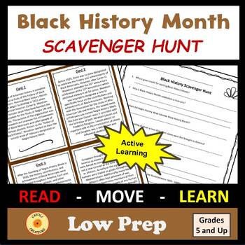 Preview of Black History Month Scavenger Hunt with Easel Option