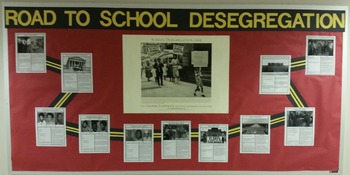 Preview of Black History Month School Desegregation Exhibit Bulletin Board
