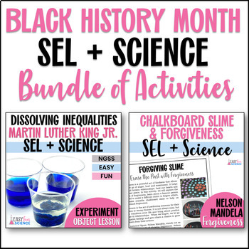 Preview of Black History Month Science Activities with SEL - Martin Luther King and Mandela