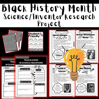 Preview of Black History Month Science Inventors Research Project |Culturally Current