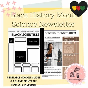 Preview of Black History Month - Science Newsletter Project