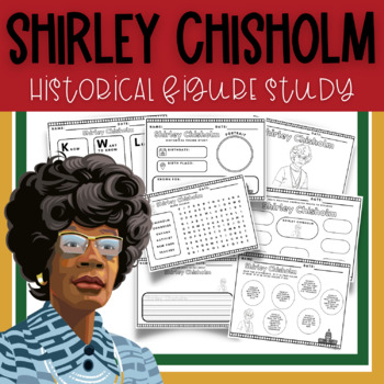Preview of Black History Month - Shirley Chisholm Historical Figure Study First Grade