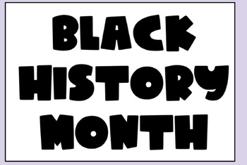 Preview of Black History Month Slides