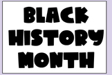 Black History Month Slides