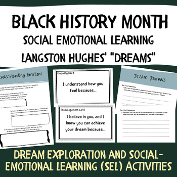 Preview of Black History Month Social Emotional Learning / Dreams- Langston Hughes