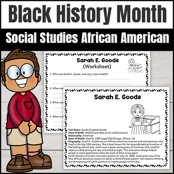 Preview of Black History Month: Social Studies African American History for Kindergarten