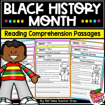Preview of Black History Month - Social Studies Reading Comprehension Passages with answers