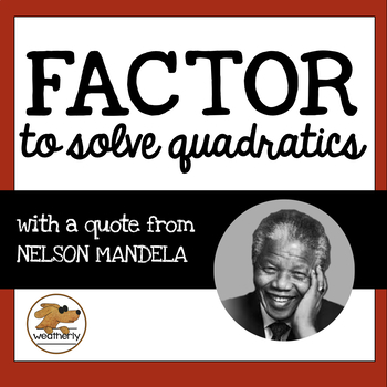 Preview of QUADRATIC EQUATIONS - factor to solve / BLACK HISTORY