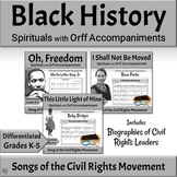 Black History Month Songs & Orff Activities Music BUNDLE |