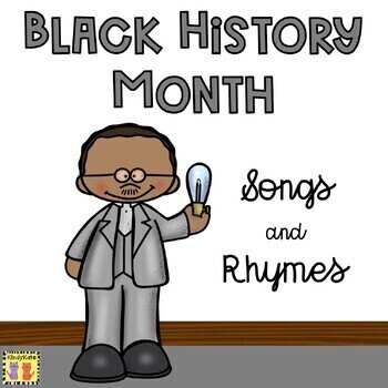 Preview of Black History Month Circle Time Songs, Posters, PreK, Kindergarten, 1st Grade