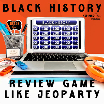 Preview of Black History Month Student Review Game Show Activity for Middle School