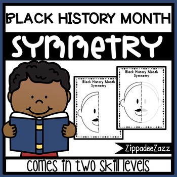 Preview of Black History Month Symmetry Drawing Activity for Art and Math