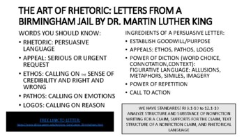 Preview of Dr. Martin Luther King: The Art of Rhetoric: Letter from a Birmingham Jail