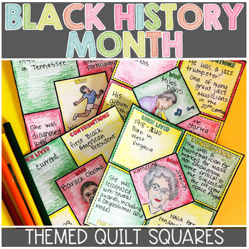 Black History Month Themed Square Quilt Pattern Digital & Printable