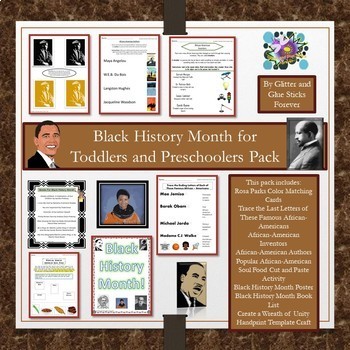 Preview of Black History Month Toddler and Preschool Pack