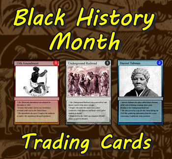 Preview of Black History Month Trading Cards