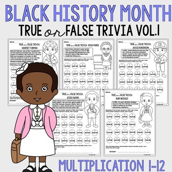 Black History Month Multiplication Volume 1 Martin Luther King Jr