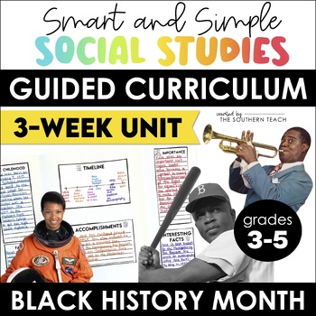 Preview of Black History Month Unit Curriculum - Social Studies Lessons and Activities