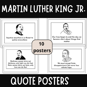 Preview of Martin luther king jr. Quote Posters - Black History Month Bulletin Board