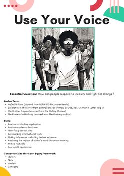 Preview of Black History Month: Use Your Voice English Language Arts/History Unit