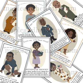 Preview of Black History Month Valentine's | Cute African American Valentine Cards Set 5