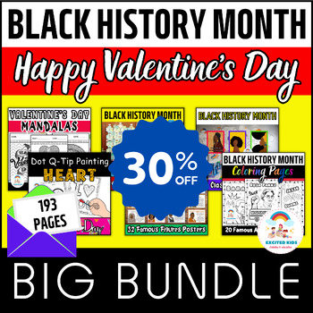 Preview of Black History Month & Valentine's Day BIG BUNDLE - Fun Activities SUPER PACK