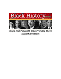 Black History Month Video Viewing Sheet - Masters of Invention