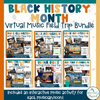 Preview of Black History Month Virtual Music Field Trip Bundle