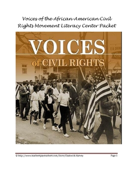 Preview of Black History Month Voices of Civil Rights Literacy Packet