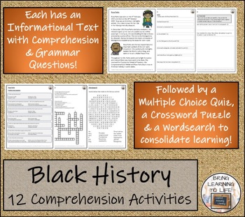 Black History Month Volumes 1 & 2 Close Reading Activity Bundles 3rd ...