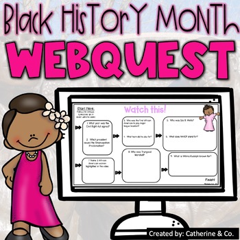 Preview of Black History Month WebQuest Activity | February Project on Google Slides