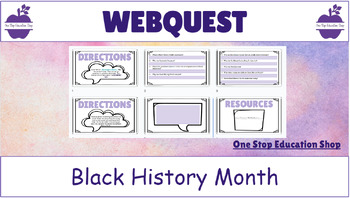 Preview of Black History Month WebQuest (Digital Resource) Google Slides