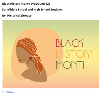 Preview of Black History WebQuest Kit - For Middle School and High School