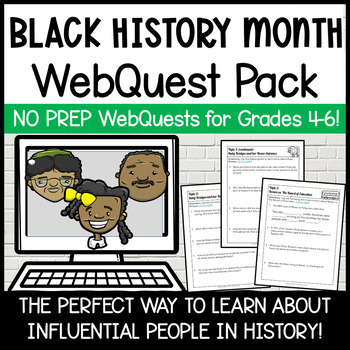 Preview of Black History Month WebQuest Pack | NO PREP Civil Rights WebQuest GROWING BUNDLE