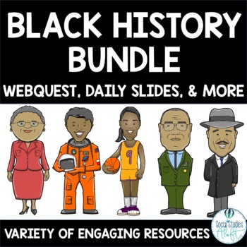 Preview of Black History Month Webquest, Activities, Bulletin Board & More Bundle