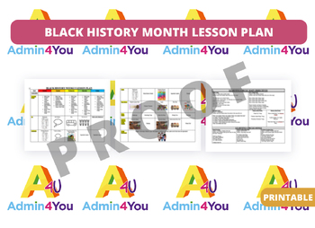 Preview of Black History Month - Weekly Lesson Plan