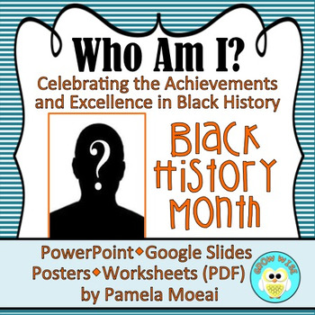 Preview of Black History Month "Who Am I?" with PPT & Google Slides Link