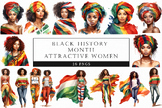 Black History Month-  Women Watercolor Scrapbooking, Stick